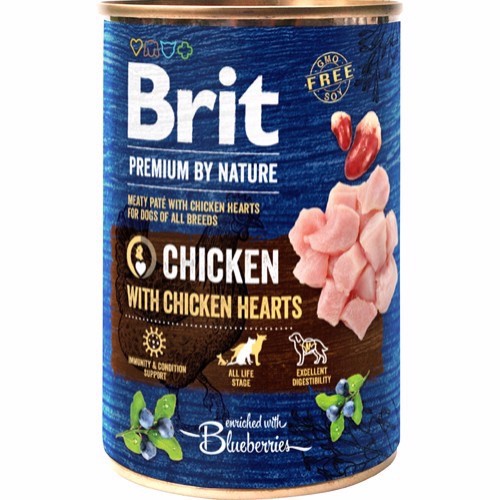 Brit Premium By Nature dåsemad Chicken w/Hearts, 400g thumbnail