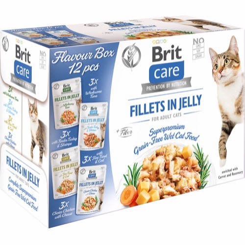 BRIT Cat Flavour Box Fillet in Jelly, 12 x 85g thumbnail