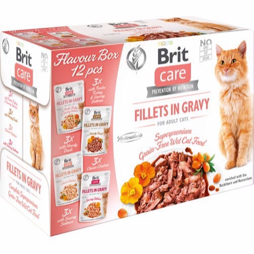 BRIT Cat Flavour Box Fillet in Gravy, 12 x 85g thumbnail