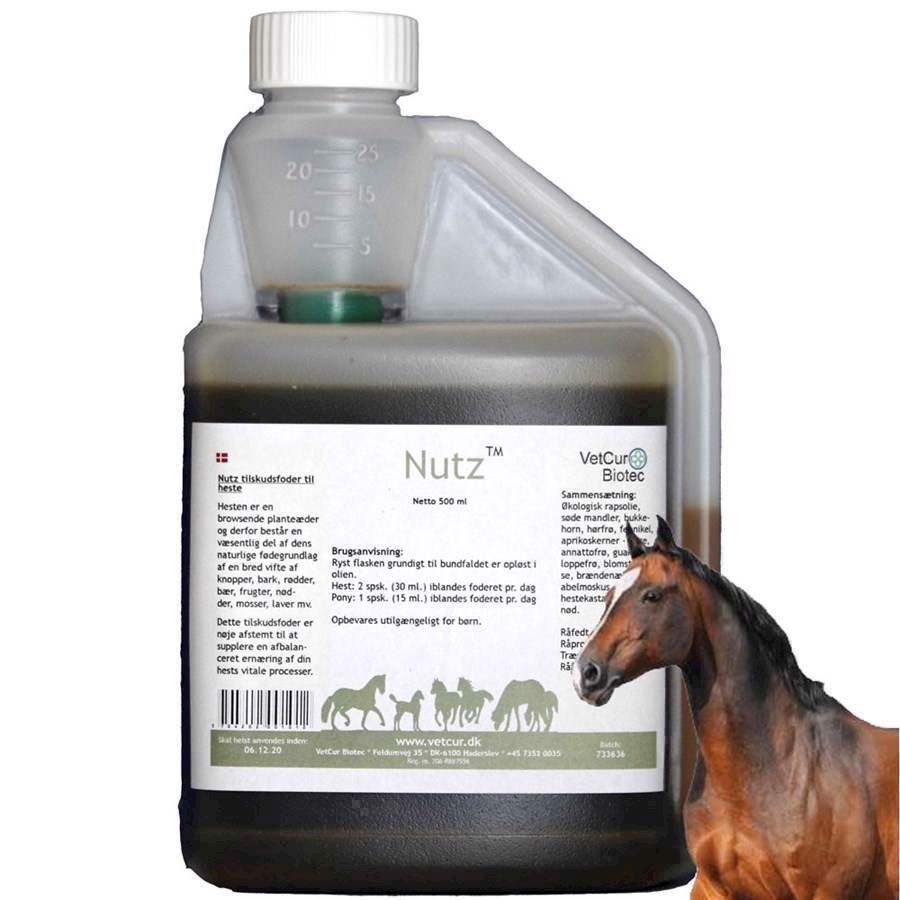 Vetcur NUTZ - Olie tilskudsfoder til hest, 500ml thumbnail
